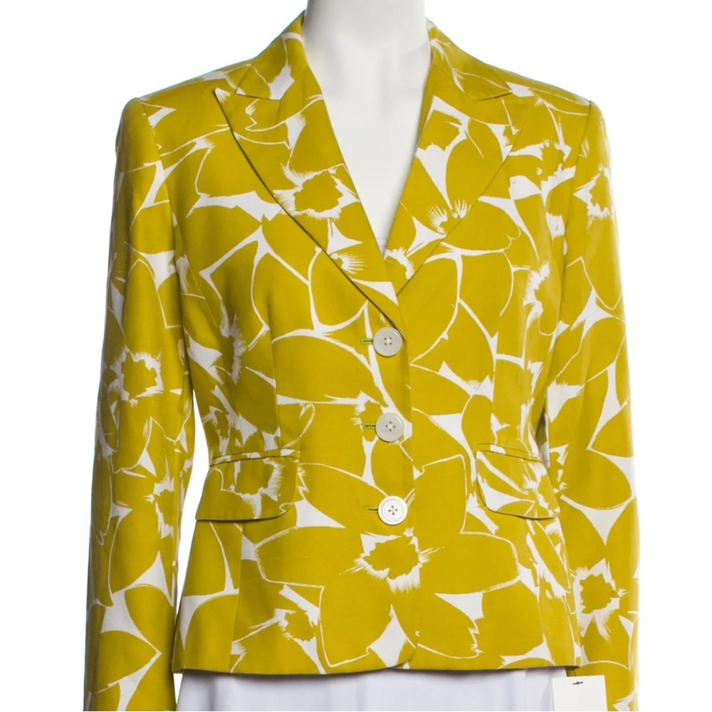 Michael Kors Lime and White Floral Jacket